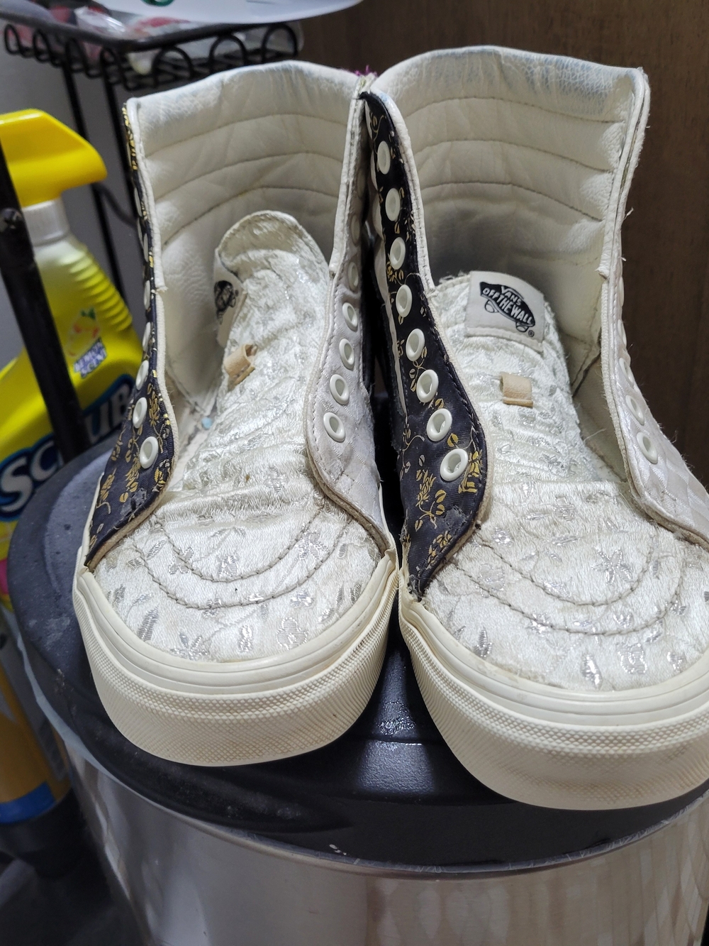 Vans Patchwork Brocade Hi Top Sneakers Womens Size 9